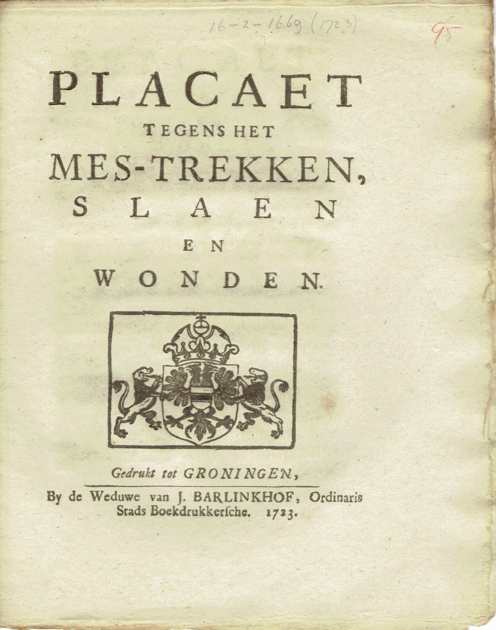 Placaet mes-trekken, 1723